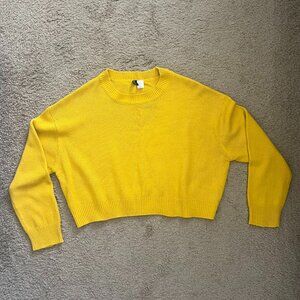 H&M Divided Yellow Knit Sweater Size M